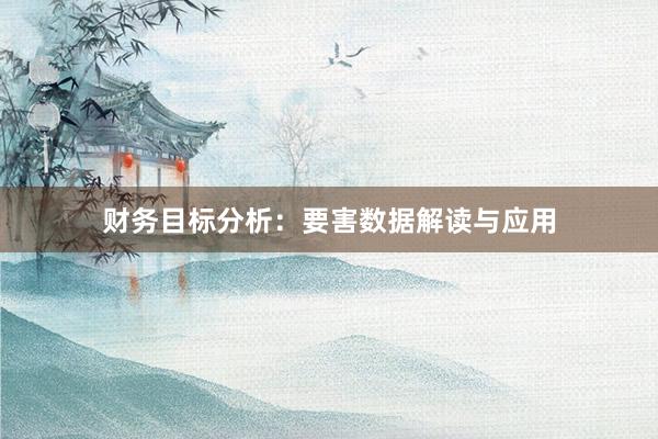 财务目标分析：要害数据解读与应用